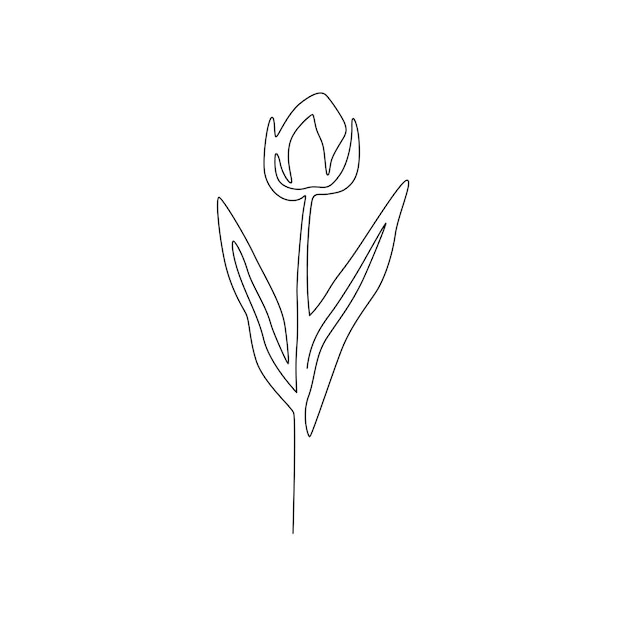 Arte de la línea de rosebud