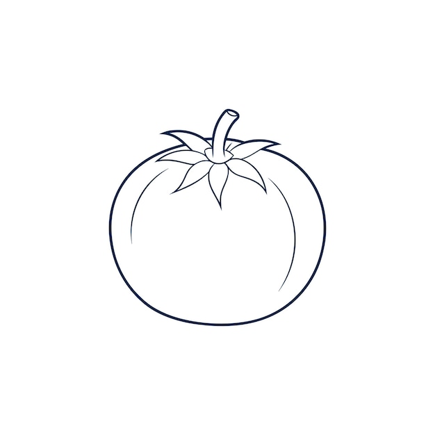 Arte de la línea del tomate