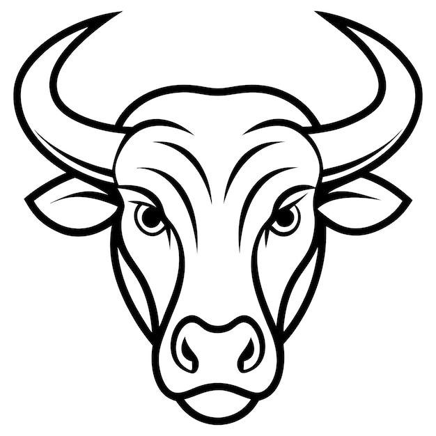 Arte de la línea de toro fuerte