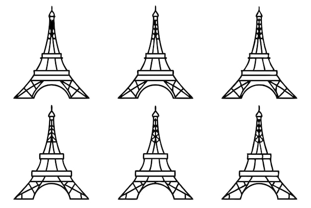 Arte de la línea de la Torre Eiffel