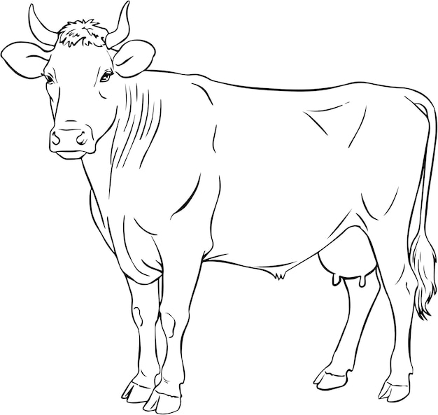 Arte de la línea de vaca