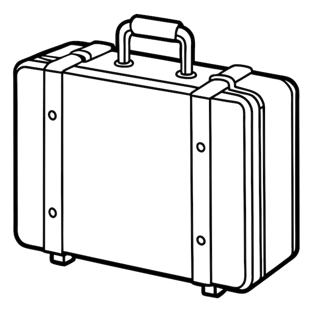 Arte de línea vectorial de maletas Diseño de íconos de bolsas de viaje minimalistas