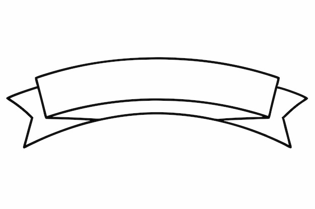 Arte de la línea vectorial de la pegatina de banner