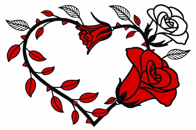 El arte de la línea vectorial de San Valentín, el afectuoso Claus amp, el gracioso Choco Santa Clipart.