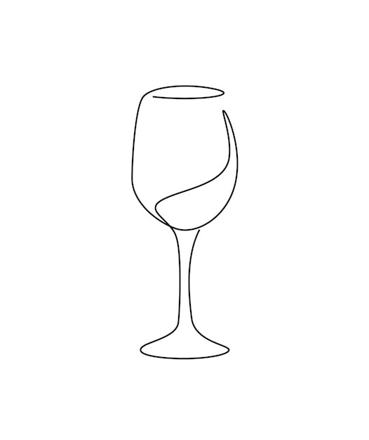 arte de línea de vino ilustración de dibujo vectorial archivo de impresión Adobe Illustrator