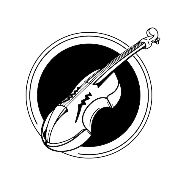 Vector arte de línea de violín