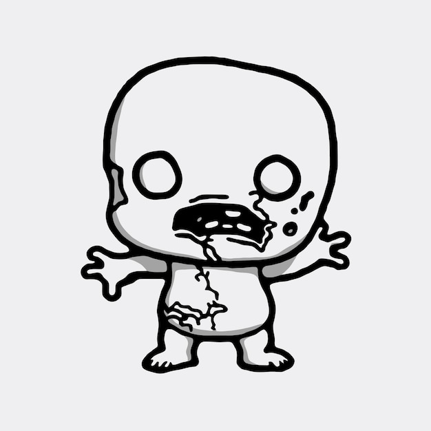 Arte lineal Chibi Zombis