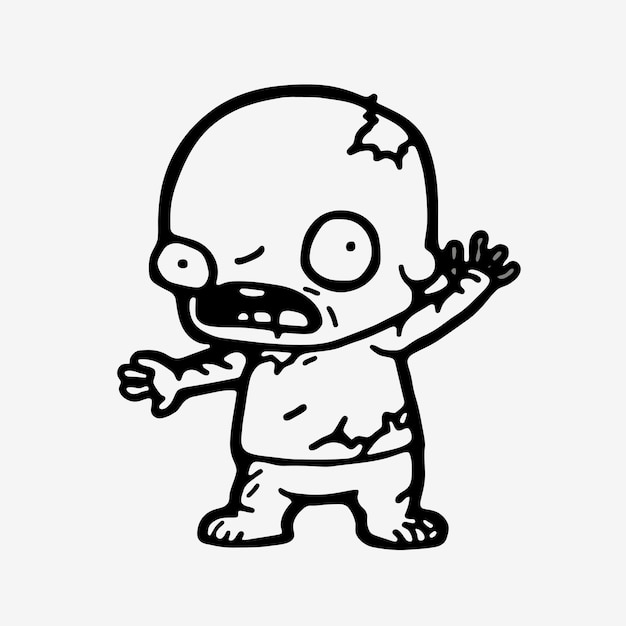 Arte lineal Chibi Zombis