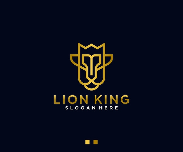Vector arte lineal del logotipo del rey león