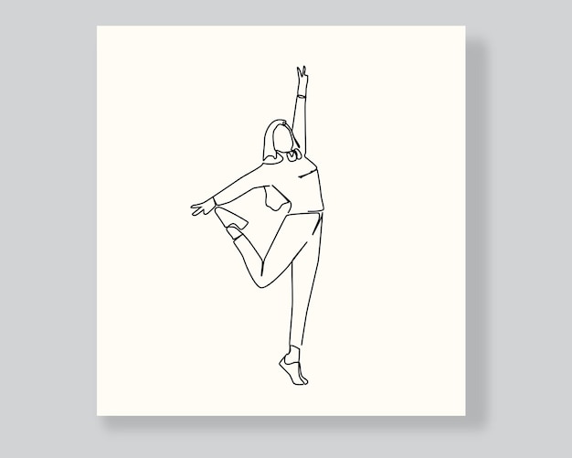 arte lineal de mujeres o ilustración continua de una línea