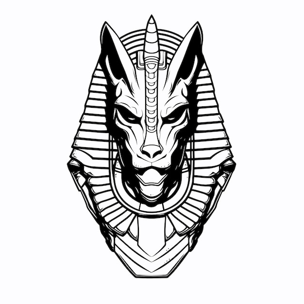 Arte lineal del rey anubis