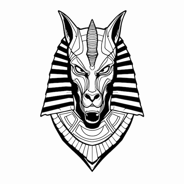 Arte lineal del rey anubis