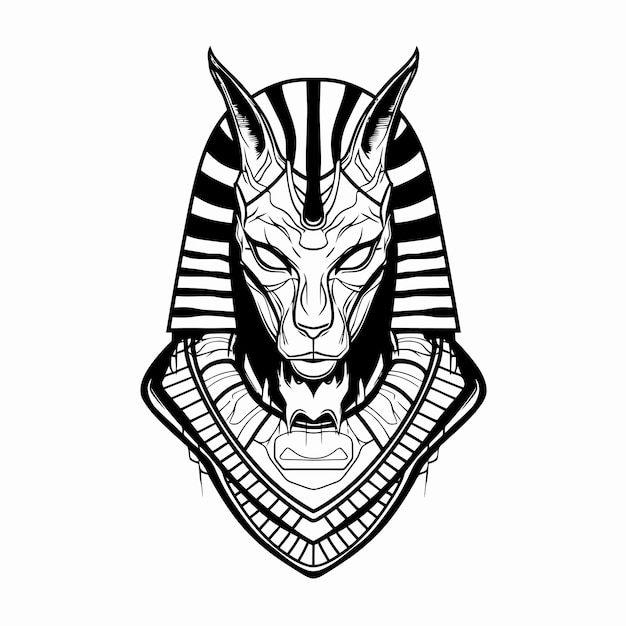 Arte lineal del rey anubis