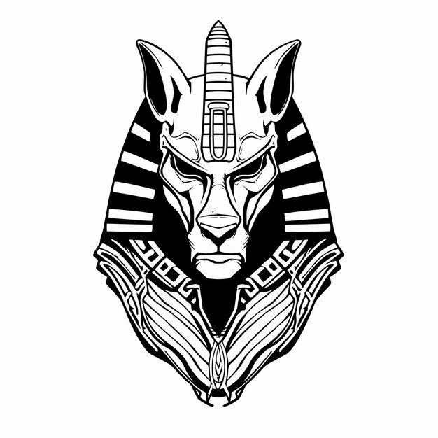 Arte lineal del rey anubis