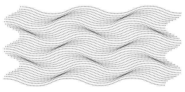 Arte de líneas abstractas vectoriales onduladas negras suaves conexiones dinámicas aisladas fondo blanco