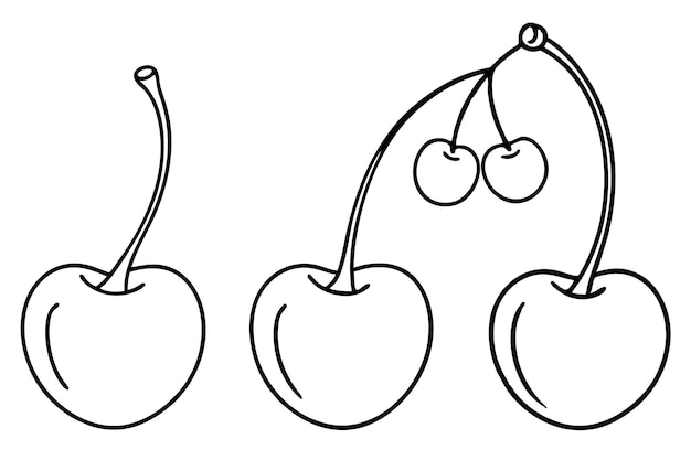 Arte de líneas de cerezas que demuestra líneas limpias y elegantes