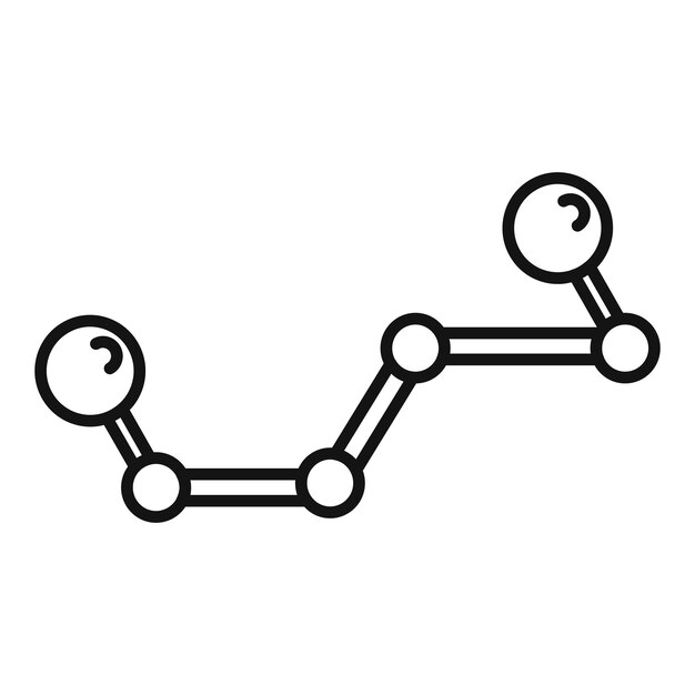 Arte de líneas minimalistas de una estructura molecular