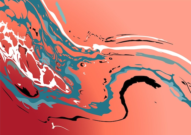 Arte líquido Fondo colorido moderno La ilusión de un líquido de color derramado Pinturas de diseño interior cubren carteles e ideas creativas