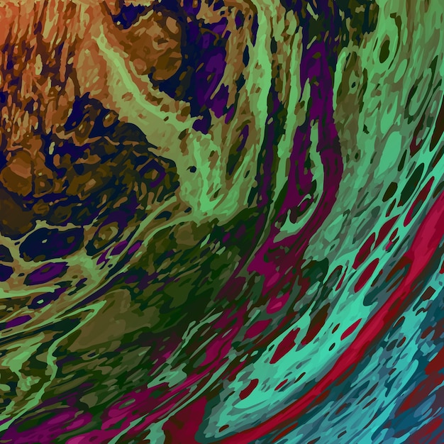 Arte líquido Fondo colorido moderno La ilusión de un líquido de color derramado Pinturas de diseño interior cubren carteles e ideas creativas