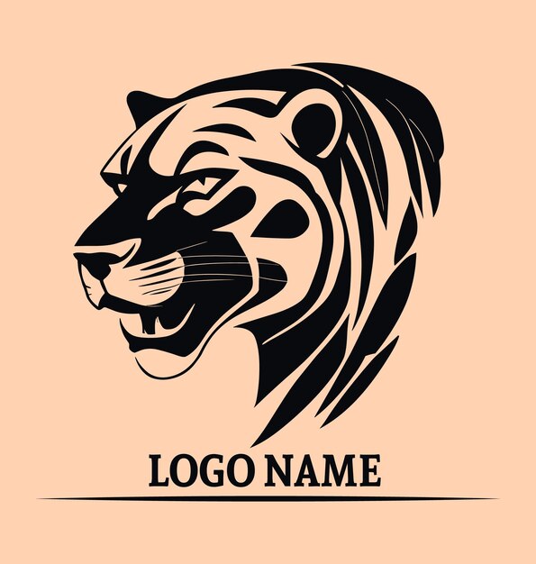 Arte del logotipo de la mascota del tigre