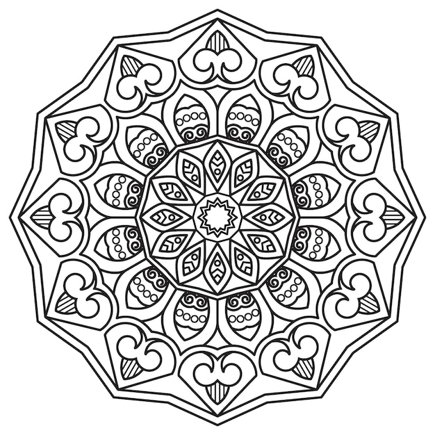 Arte de mandala para colorear