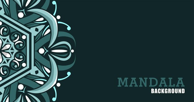 Arte de mandala colorido de fondo de vector de lujo