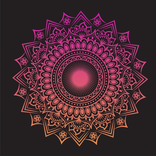 arte de mandala decorativo vectorial para textiles árabes e islámicos papel tapiz de mandala de lujo vectorial
