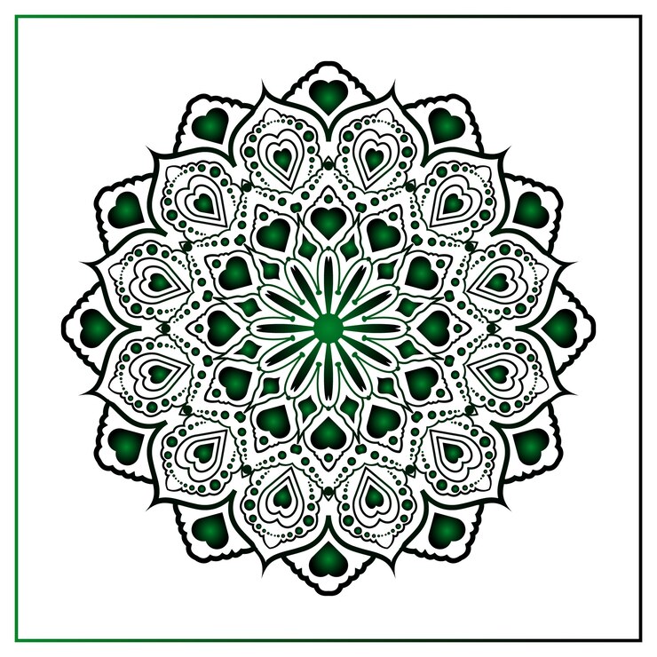 arte mandala con diseño arabesco colorido estilo oriental islámico árabe