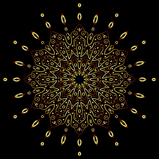 arte del mandala para el fondo de la plantilla
