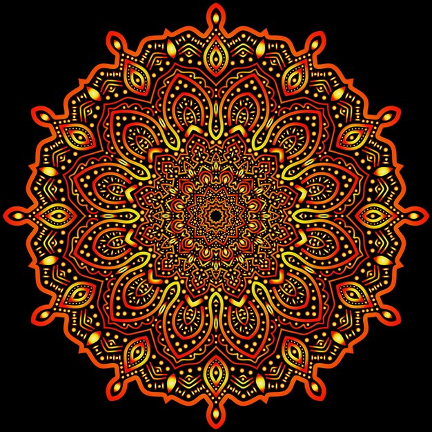 arte del mandala para el fondo de la plantilla