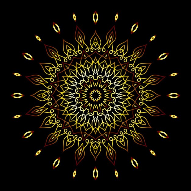 arte del mandala para el fondo de la plantilla