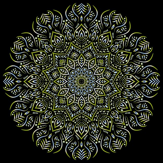 arte del mandala para el fondo de la plantilla