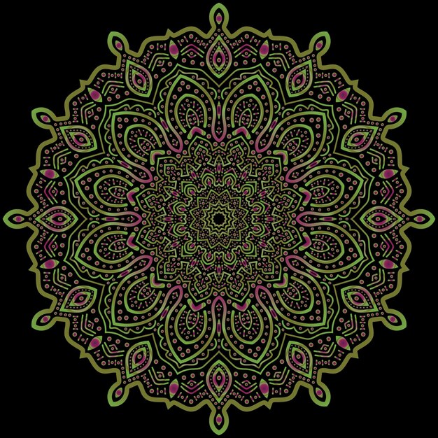arte del mandala para el fondo de la plantilla