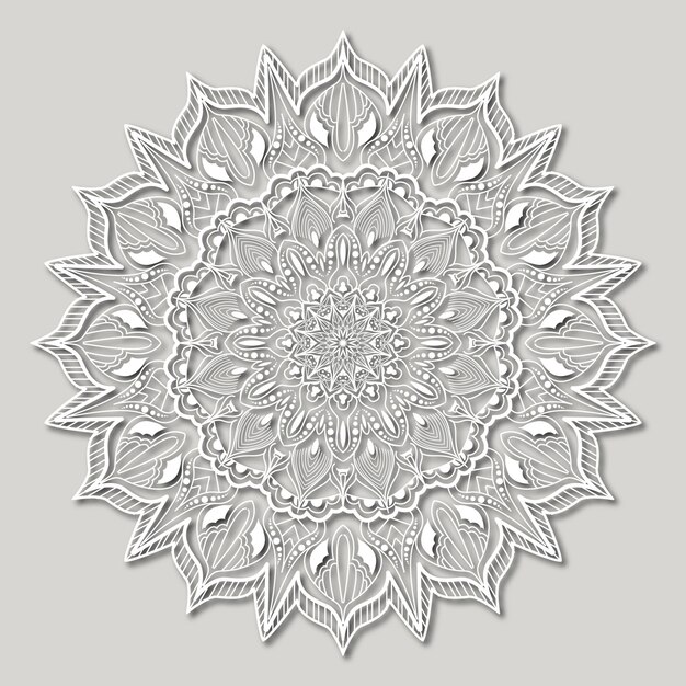 arte de mandala de lujo con arabesco blanco estilo islámico árabe oriental