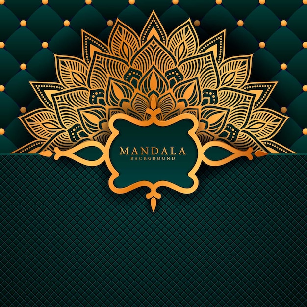 Arte de mandala de lujo con fondo árabe