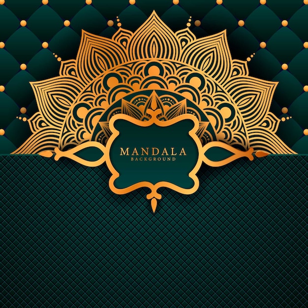 Arte de mandala de lujo con fondo árabe