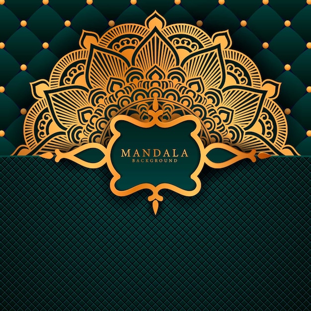 Arte de mandala de lujo con fondo árabe