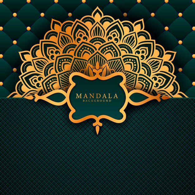 Arte de mandala de lujo con fondo árabe