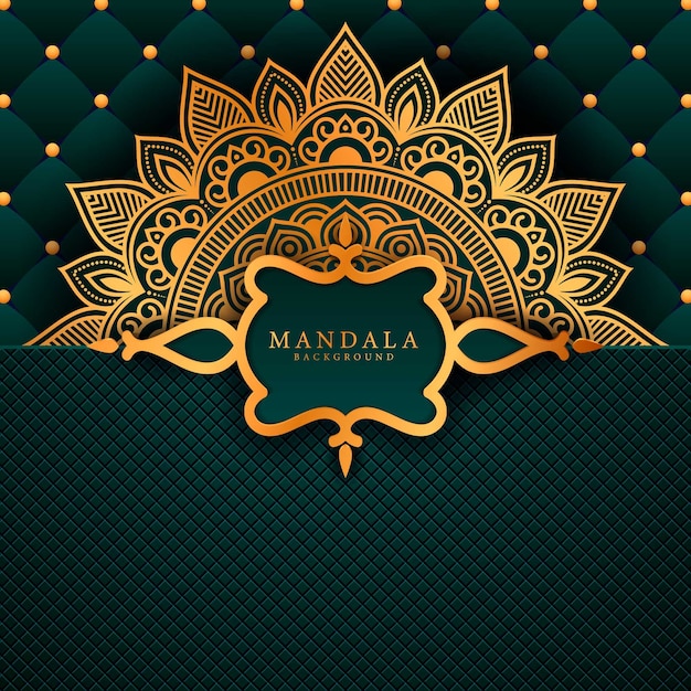 Arte de mandala de lujo con fondo árabe