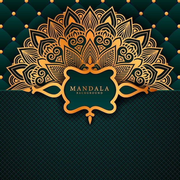 Arte de mandala de lujo con fondo árabe