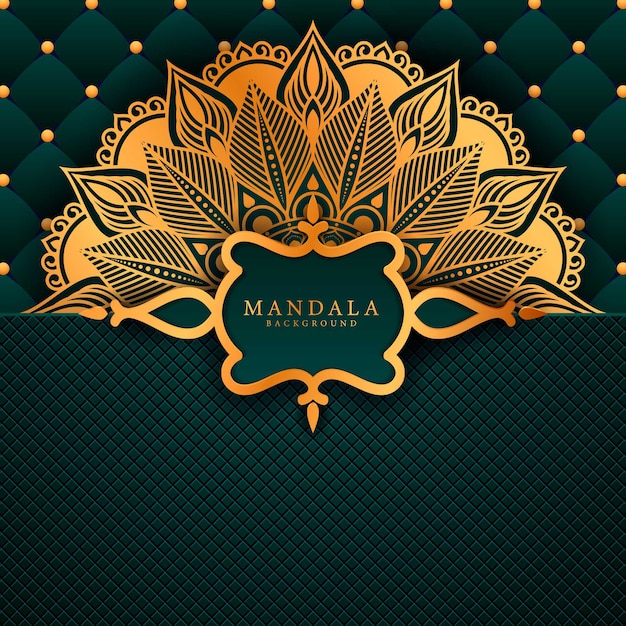 Arte de mandala de lujo con fondo árabe