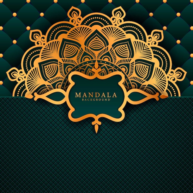 Arte de mandala de lujo con fondo árabe