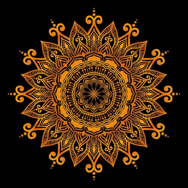 Un arte de mandala de lujo y fondo
