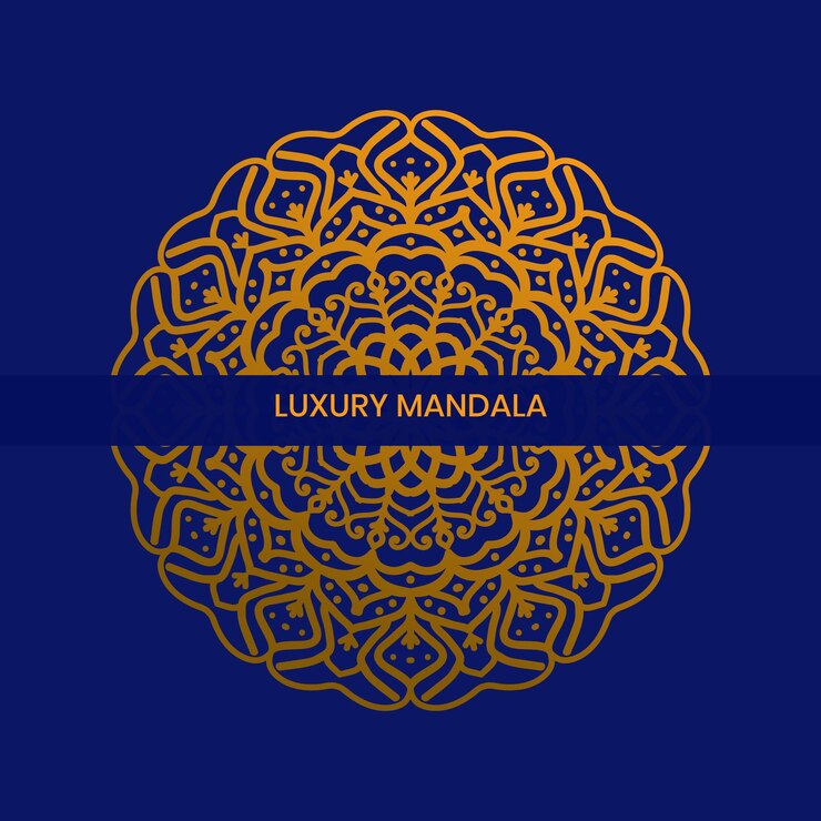 Arte de mandala de lujo vectorial gratuito
