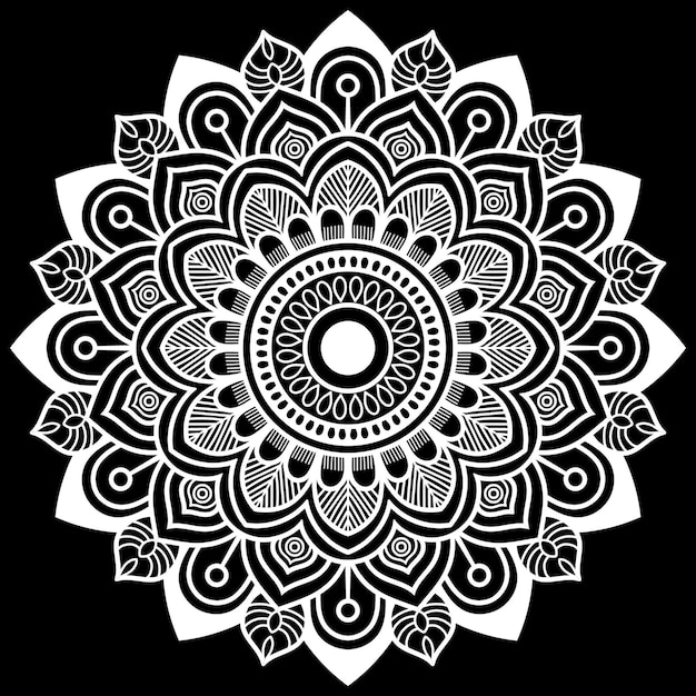 Arte de mandala muy fácil y simple para la decoración.