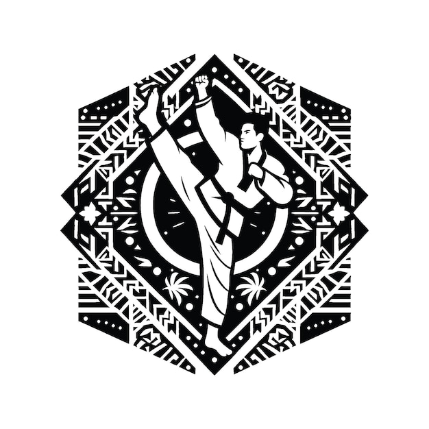 Arte marcial de judo Karate Taekwondo