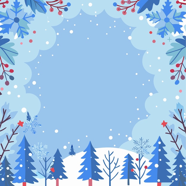 arte del marco vectorial de invierno