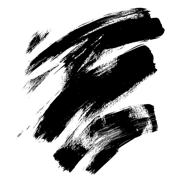 Arte minimalista abstracto en blanco y negro con pinceladas