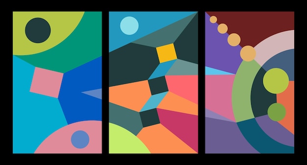 arte minimalista abstracto geométrico rico color vivo vibrante buena composición