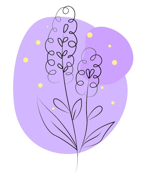 Vector arte minimalista con flor.